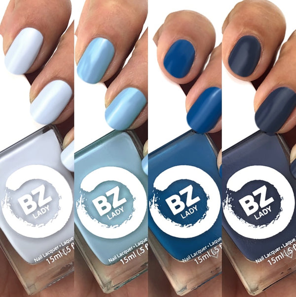 Vegan nail polish blue BZ Lady Collection