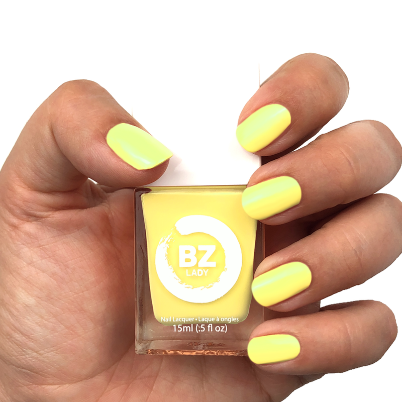 Vegan nail polish yellow BZ Lady Honolulu