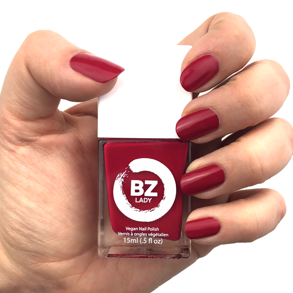 Vegan nail polish red BZ Lady Copenhagen