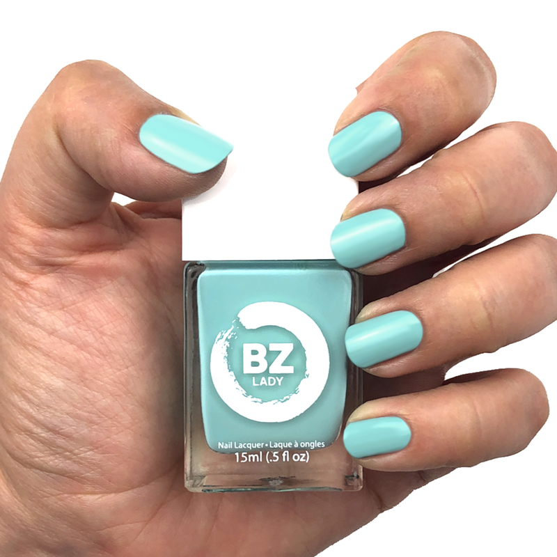 Vegan nail polish blue BZ Lady Acapulco