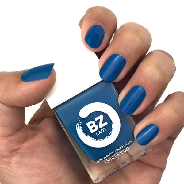 Vegan nail polish blue BZ Lady London