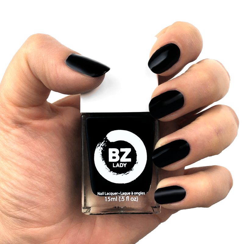 Vegan nail polish black BZ Lady Tokyo