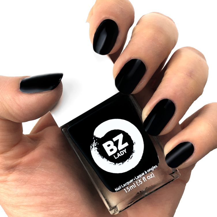 Vegan nail polish black BZ Lady Tokyo