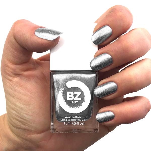 Vegan nail polish silver BZ Lady Dubai