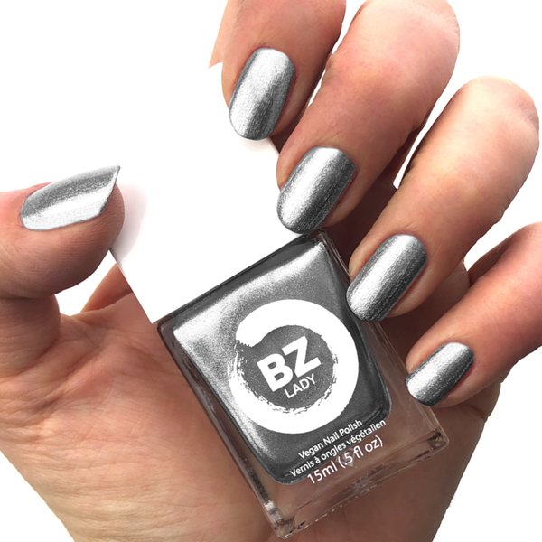 Vegan nail polish silver BZ Lady Dubai