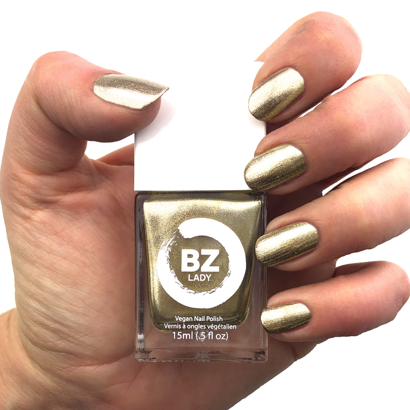 Vegan nail polish gold BZ Lady Monte Carlo