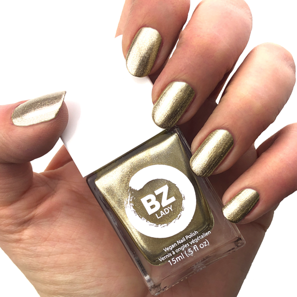 Vegan nail polish gold BZ Lady Monte Carlo