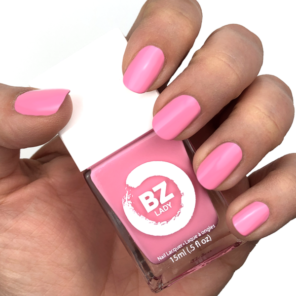 Vegan nail polish pink BZ Lady Valencia