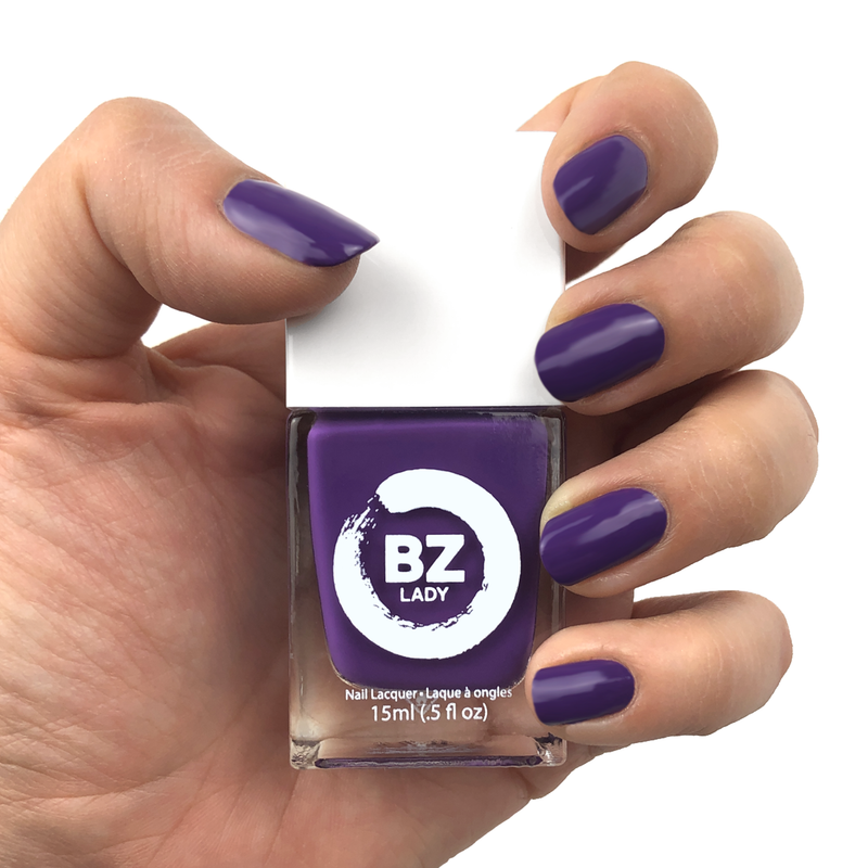 Vegan nail polish purple BZ Lady Amsterdam