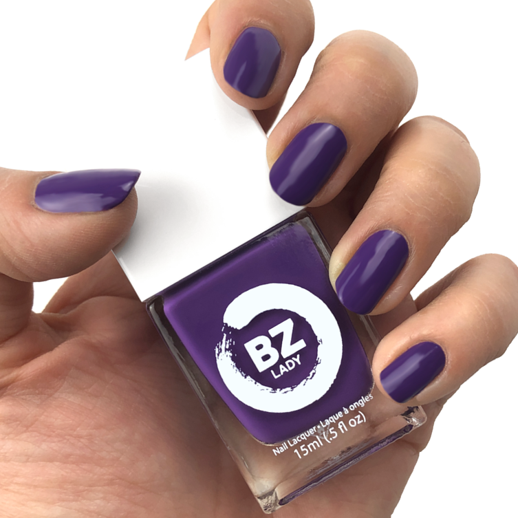 Vegan nail polish purple BZ Lady Amsterdam