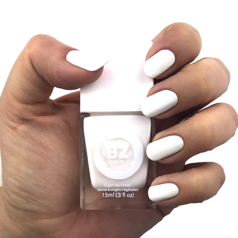 Vegan nail polish pure white BZ Lady Antarctica