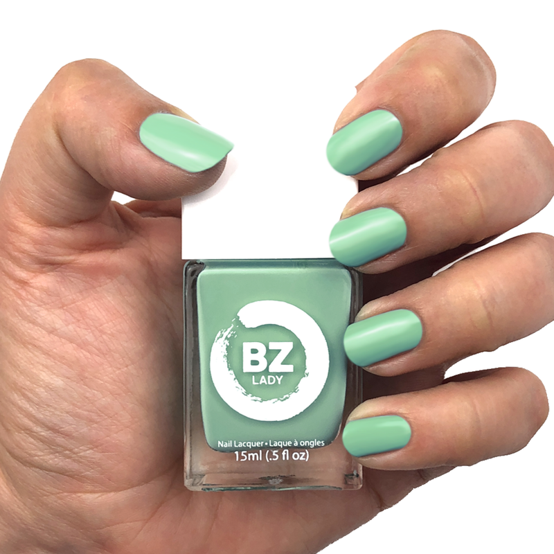 Vegan nail polish green BZ Lady Palm Springs