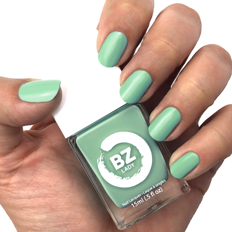 Vegan nail polish green BZ Lady Palm Springs