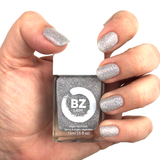 Vegan nail polish crystal flakes BZ Lady Versailles