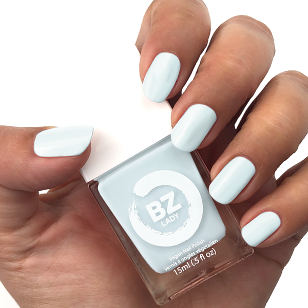 Vegan nail polish pastel blue BZ Lady Chenonceaux