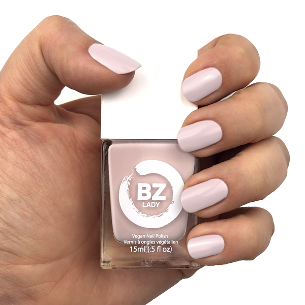 Vegan nail polish very pale rose beige BZ Lady Bromont