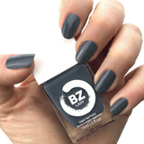 Vegan nail polish dark blue grey BZ Lady Banff