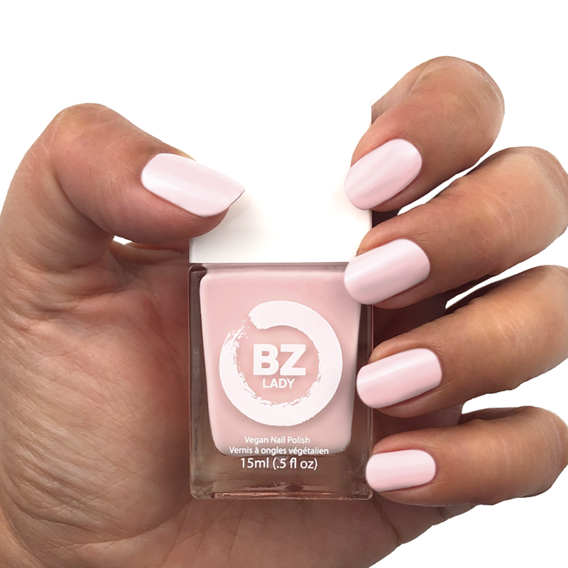Vegan nail polish light pastel pink BZ Lady Tampa