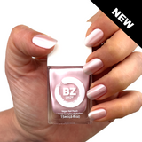 Vegan nail polish sheer metallic pink BZ Lady Siena