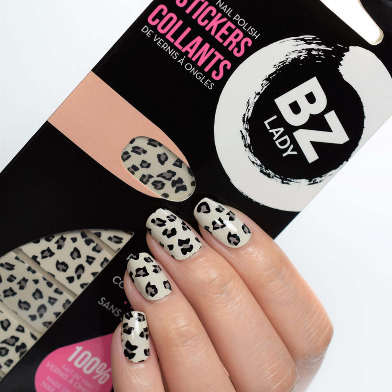 Vegan Nail Polish Stickers BZ Lady Leopard